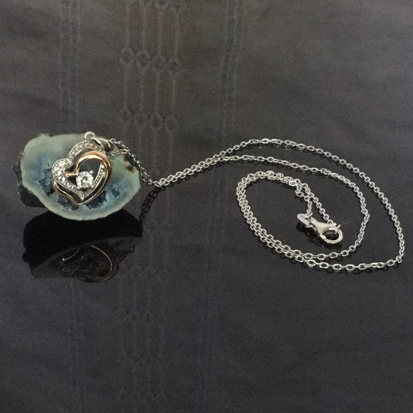 New18”SterlingSilverNecklace W/.925 Heart Pendant - Picture 6 of 8